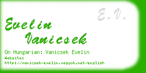 evelin vanicsek business card